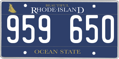 RI license plate 959650