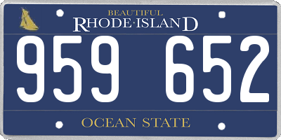 RI license plate 959652
