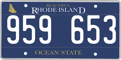 RI license plate 959653
