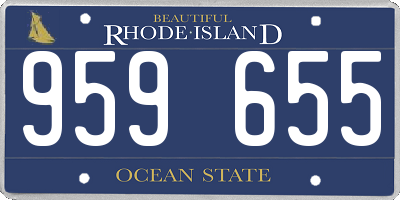 RI license plate 959655