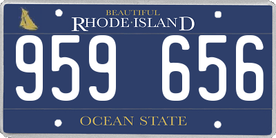 RI license plate 959656
