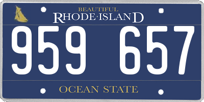 RI license plate 959657