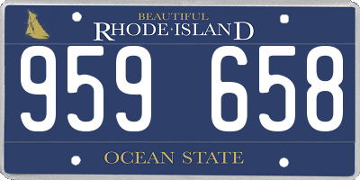 RI license plate 959658