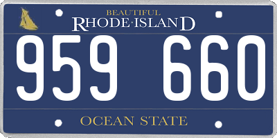 RI license plate 959660