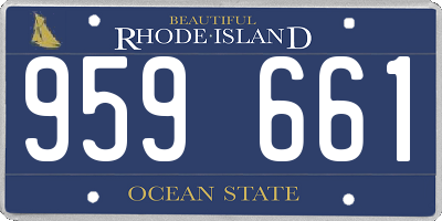 RI license plate 959661