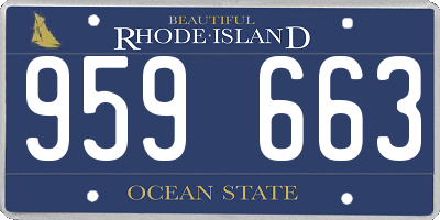 RI license plate 959663