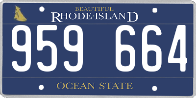 RI license plate 959664