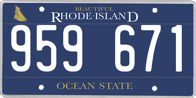 RI license plate 959671