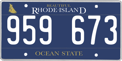 RI license plate 959673