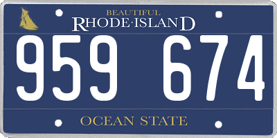 RI license plate 959674