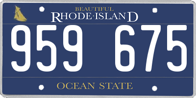 RI license plate 959675