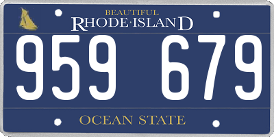 RI license plate 959679