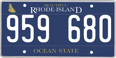 RI license plate 959680