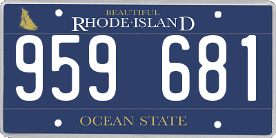 RI license plate 959681