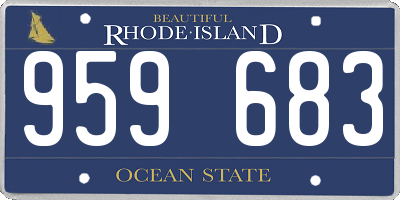 RI license plate 959683