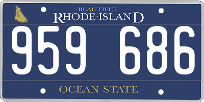 RI license plate 959686