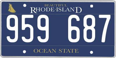 RI license plate 959687