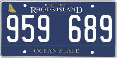 RI license plate 959689