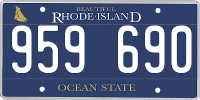 RI license plate 959690