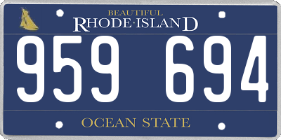 RI license plate 959694