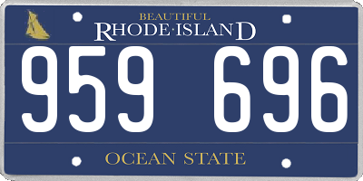 RI license plate 959696