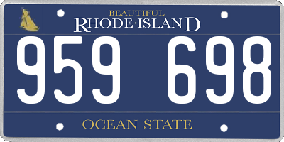 RI license plate 959698