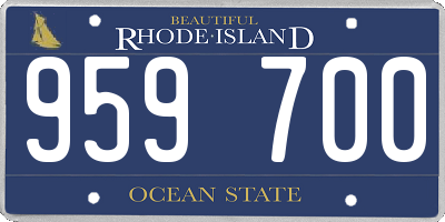 RI license plate 959700