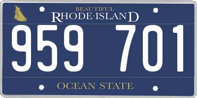 RI license plate 959701