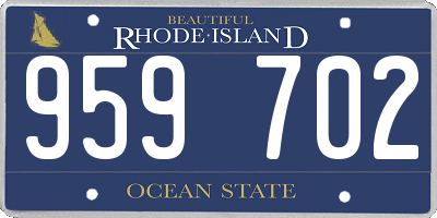 RI license plate 959702