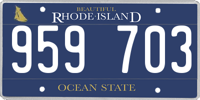 RI license plate 959703