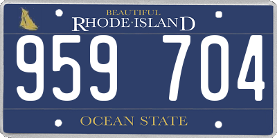 RI license plate 959704