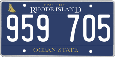 RI license plate 959705