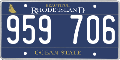 RI license plate 959706