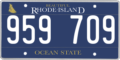 RI license plate 959709