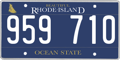 RI license plate 959710