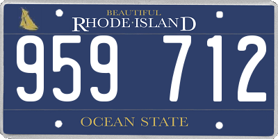 RI license plate 959712