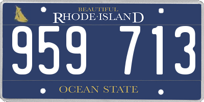 RI license plate 959713