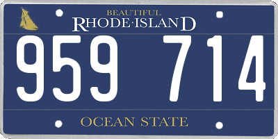 RI license plate 959714