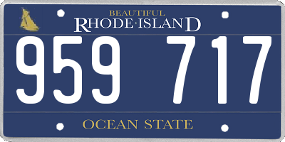 RI license plate 959717
