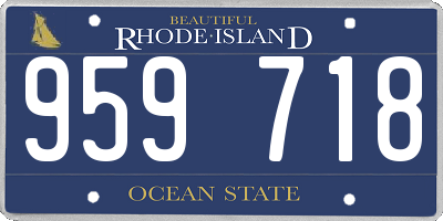 RI license plate 959718