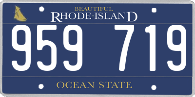 RI license plate 959719
