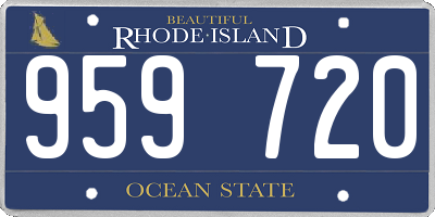 RI license plate 959720