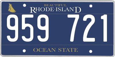 RI license plate 959721