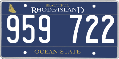 RI license plate 959722