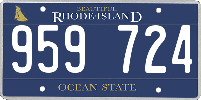 RI license plate 959724
