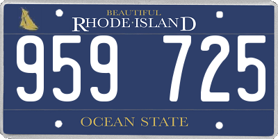 RI license plate 959725