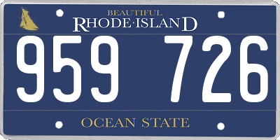 RI license plate 959726