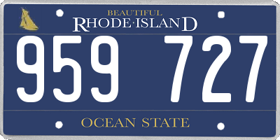 RI license plate 959727