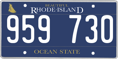 RI license plate 959730