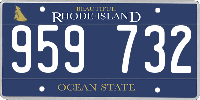 RI license plate 959732